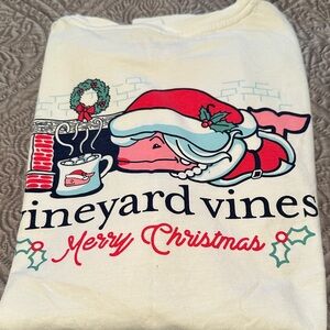 Vineyard Vines Holiday Tee with Santa Whale